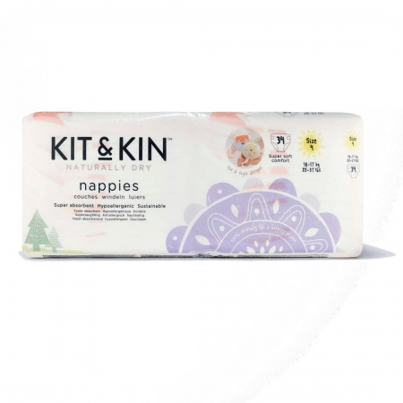 Kit and Kin Biodegradowalne Pieluszki Jednorazowe 4 Maxi Plus (10-17kg) Lis/Tygrys 34 szt